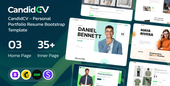 CandidCV - Personal Portfolio CV & Resume Bootstrap Template