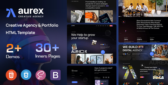 Aurex - Creative Agency & Portfolio HTML Template