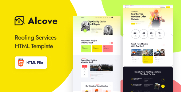 Alcove - Roofing Services Company HTML Template