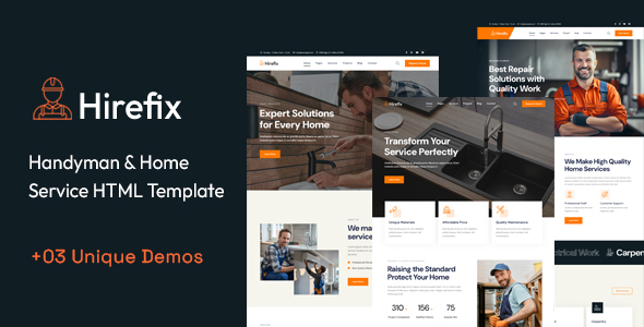 Hirefix | Handyman & Home Services HTML Template