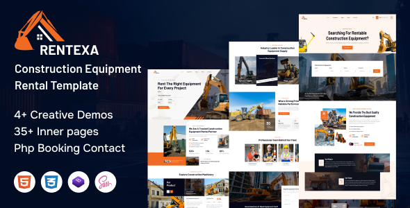 Rentexa | Construction Equipment Rental HTML5 Template