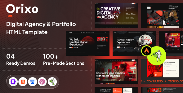Orixo - Digital Agency & Portfolio HTML Template