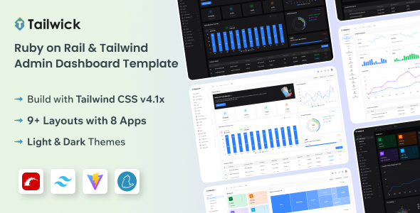 Tailwick - Ruby on Rails & Tailwind CSS Admin Dashboard Template