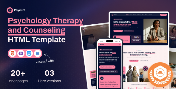 Psycura - Psychology, Therapy and Counseling HTML Template