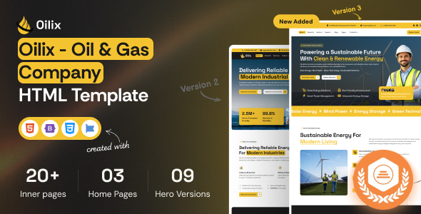 Oilix - Oil & Gas Company HTML Template