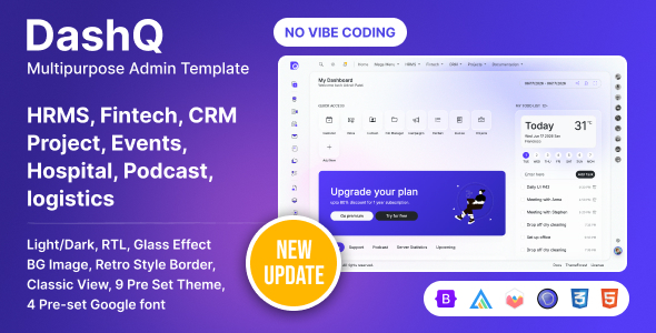 DashQ - Bootstrap HTML Admin Dashboard Template