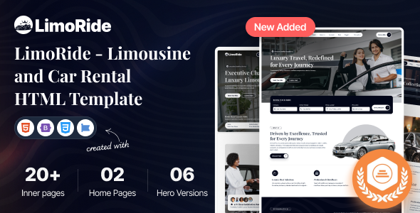 LimoRide - Limousine and Car Rental HTML Template