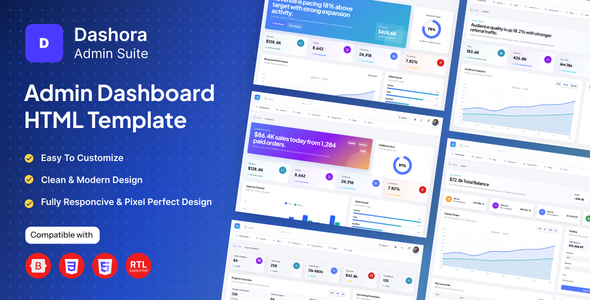 Dashora - Responsive Bootstrap 5 Admin Dashboard HTML Template