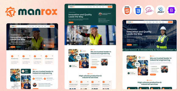 Manrox - Industrial & Manufacturing HTML5 Template