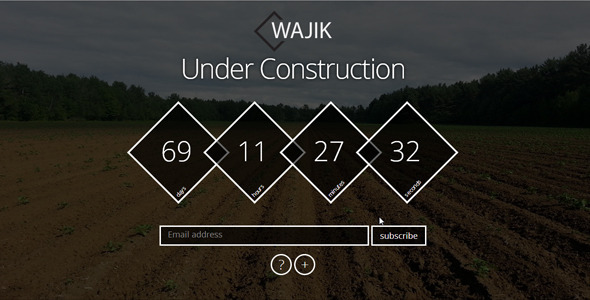 WAJIK Responsive Coming Soon Page