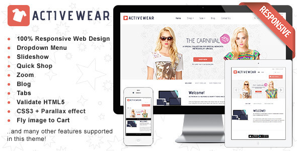 Responsive HTML Theme - ActiveWear