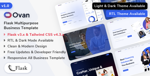Ovan - Flask Multipurpose Business & Corporate Template