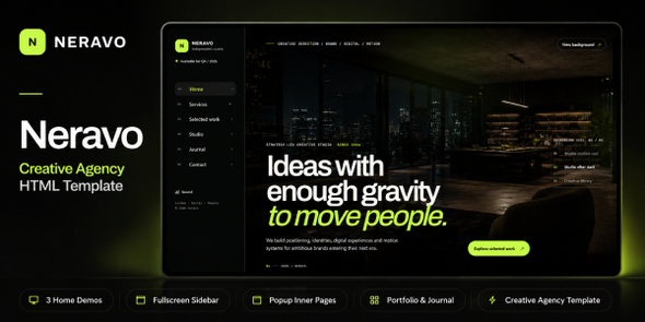 Neravo – Fullscreen Creative Agency HTML Template