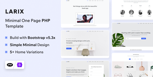 Larix - PHP Landing Page Template