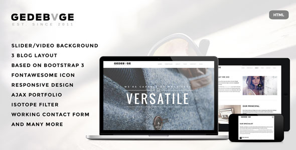 Gedebvge - Responsive One Page Portfolio HTML Template
