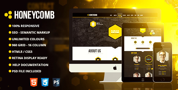 Honeycomb - Responsive One Page HTML5 Template