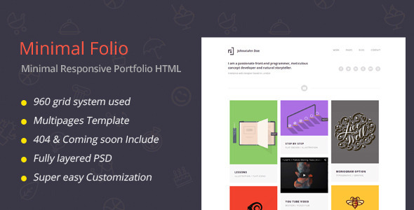 Minimal Folio - Responsive Portfolio Template