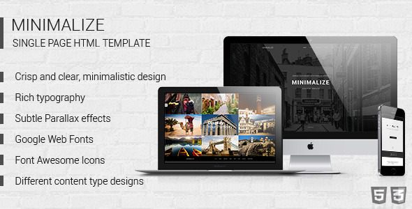 Minimalize | Multipurpose OnePage HTML Template